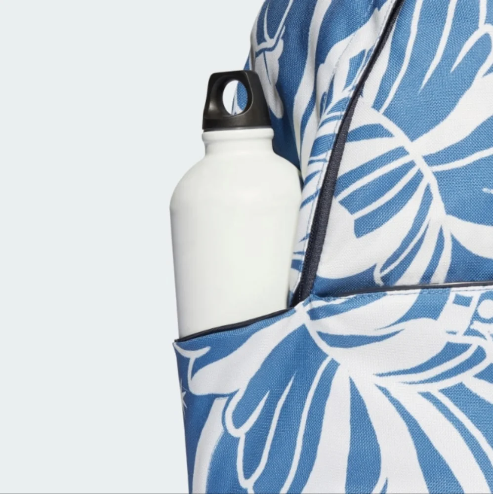 NWT FARM Rio Backpack Adidas Collaboration Botanical Print Blue And White